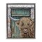 Stupell Industries Highland Cow by Barn Door Floating Frame, design by Jean Plout